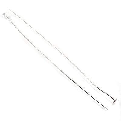 3" length Sterling Silver Disc Headpin, 24 Gauge Wire, 10 pieces per Bag