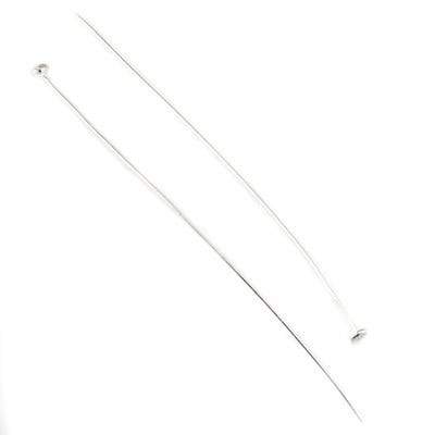 3" length Sterling Silver Disc Headpin, 26 Gauge Wire, 10 pieces per Bag