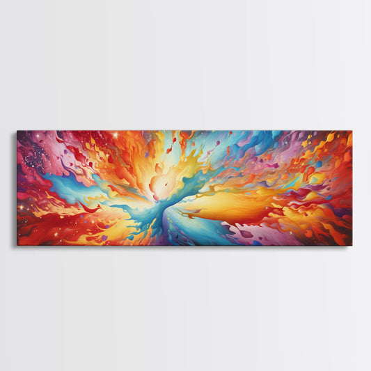 The Light - Abstract Splatter Paint Canvas Print - Minimalist Decor - Colorful Wall Art - Color Splash Art