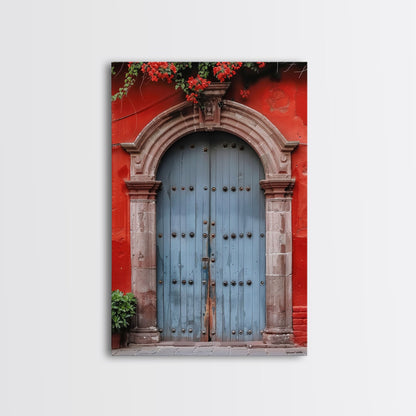 Change1 Indian Wall Art, Colorful Indian Doors, Framed Canvas Print, Painting Print, Traditional Hindu Architecture, Ready To Hang