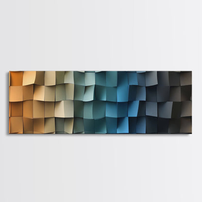 The Beach in my Dreams - Framed Canvas Print - Abstract Geometric Patterns Wall Art