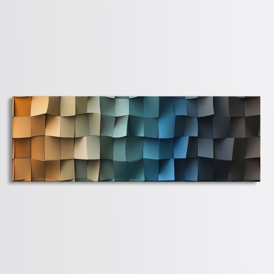 The Beach in my Dreams - Framed Canvas Print - Abstract Geometric Patterns Wall Art