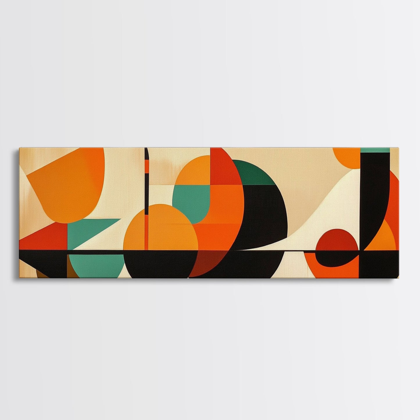 Retro Style MCM Abstract Art, Geometric Patterns, Above Sofa Modern Art, Modern Home Decor, Boho Style Minimalist Wall Art