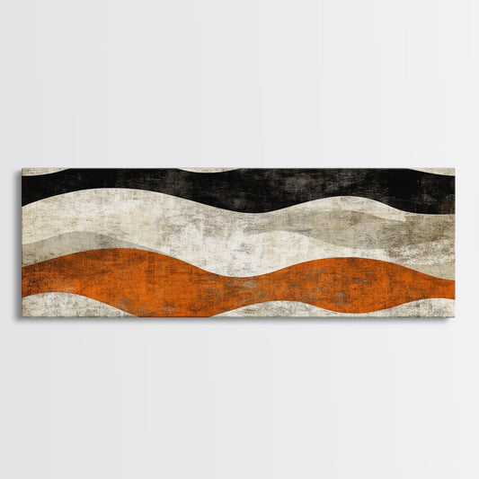 Art Deco Vintage Wall Art Print, Framed Canvas Art, Earth Tones, Eclectic Art, Kitsch Home Decor, Modern Living Room Art