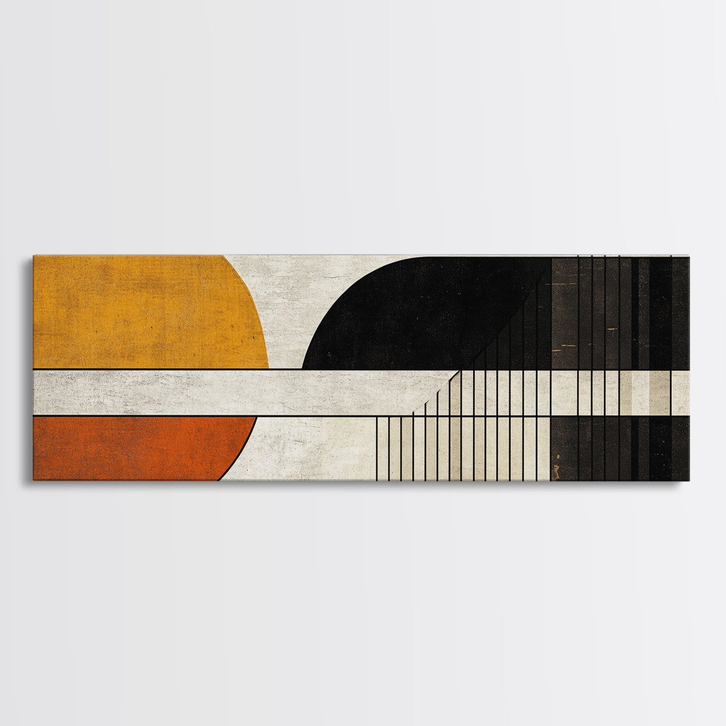 Art Deco Abstract Wall Art, Framed Canvas Print, Canvas Art, Earth Tons, Muted and Subdued Wall Art, Thought Provoking Abstract Art