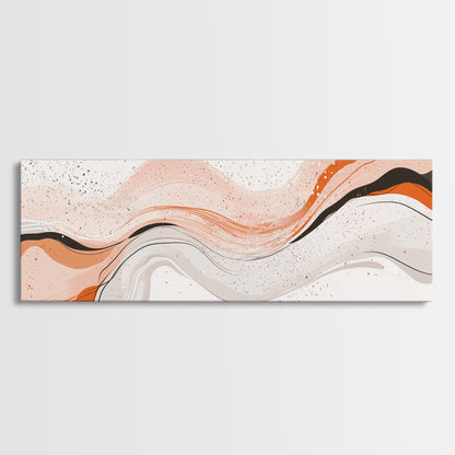 Beige, Black and Grey Swirl Art, Black & Beige Abstract Art Print, Tropical Wall Art, Abstract Wall Art, Living Room Wall Art / Home Decor