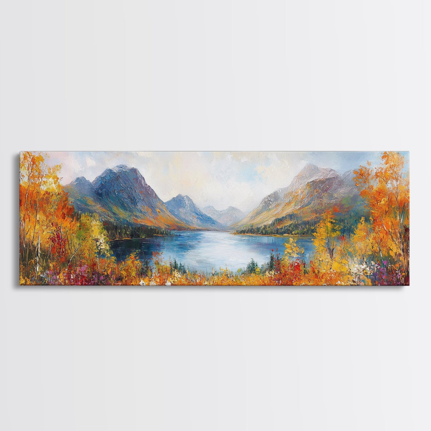 Modern Wall Art Print - Abstract Oil Painting Landscape Canvas Print - Extra Large Wall Art - Canvas Wall Art - Oversized Art
