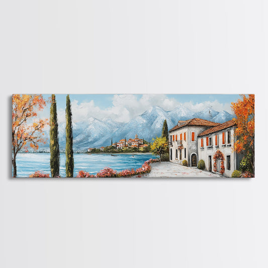 Positano Oil Painting Print, Original Art of Amalfi Coast Italy, Italian Vacation Art, European Vacation Gift Idea, Living Room Decor
