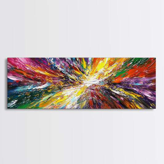 The Light Tunnel, Abstract Art Framed Canvas Print, Color Splash, Abstract Home Decor, Original Abstract Painting Print