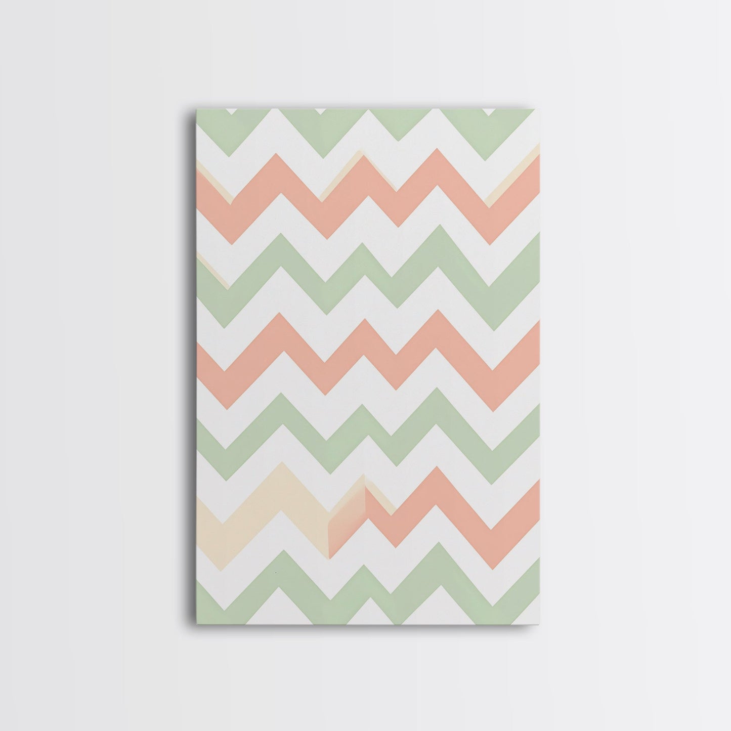Pastel Chevron Zig Zag Pattern Wall Art, Mid Century Modern Boho Style Home Decor, Living Room Wall Hanging