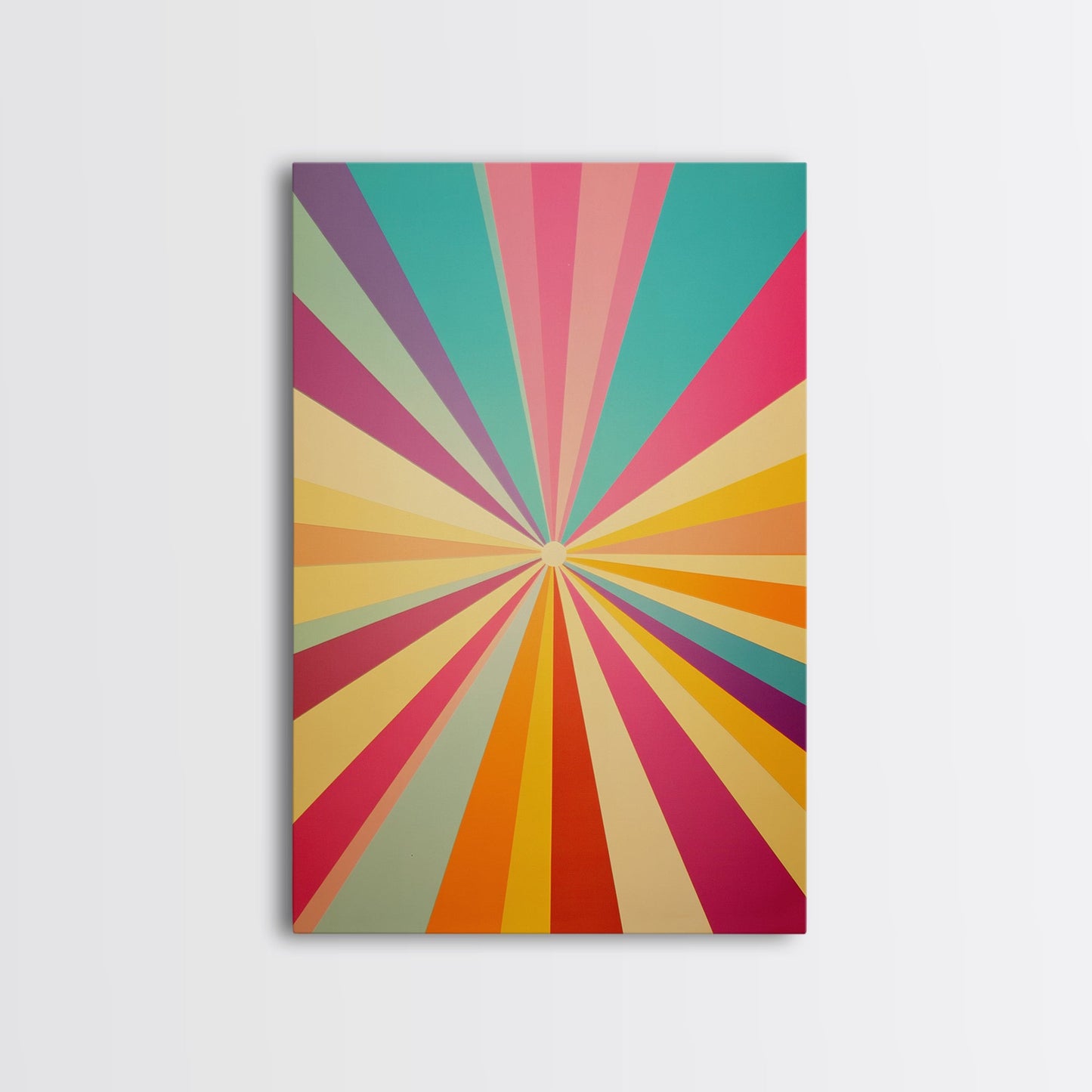 Geometric Boho Wall Art, Jungle Green, Watermelon Pink, Golden Sand and Winter Hazel Colored Wall Art, Boho Home Decor