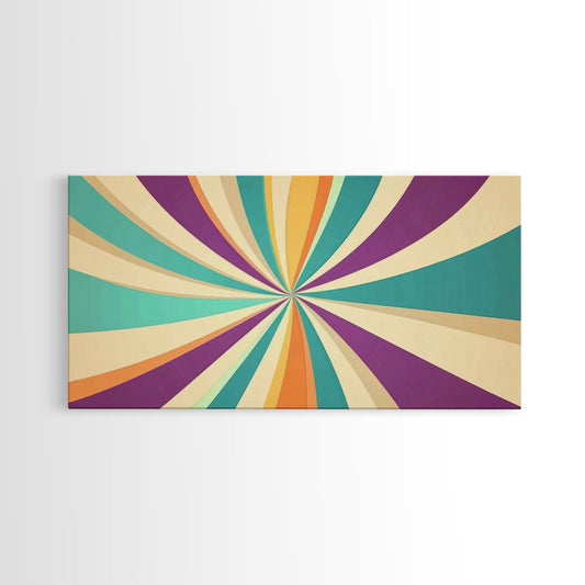 Mid Cenutry Modern Canvas Print Colorful Wall Art Retro 1950s Style Home Decor Above Sofa Living Room Wall Art