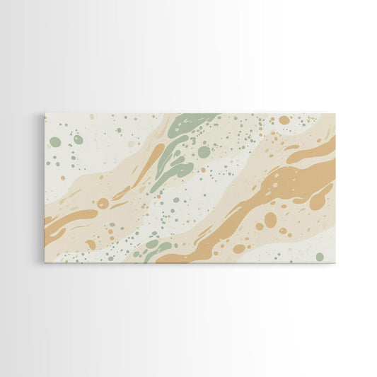 Brush Strokes - Canvas Print - Midcentury Modern Wall Art - Wood Framed Art - Home Decor - Cute Modern Art
