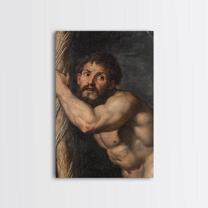 Satyr Painting Print, Framed Canvas Print, Satyr Painting Original, Satyr Artwork, Folk Art, Spooky Decor