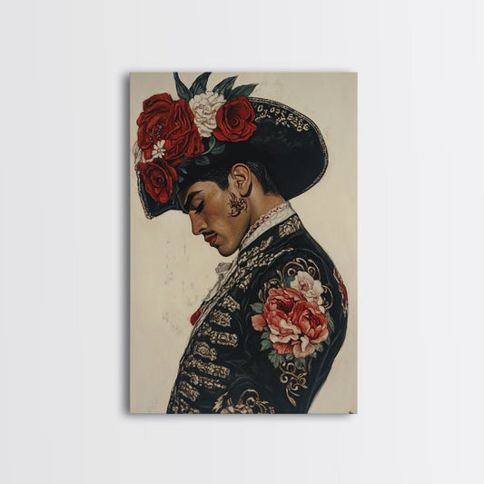 Abstract Wall Art Bullfighter Painting Print, Corrida Wall Art, Chicano Art, Spanish Home Decor, Modern Wall Art Living Room Wall Art, Mexicano Art