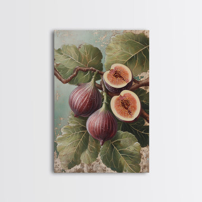 Fig Oil Painting Print In A Frame, Small Kitchen Art, Kitsch Kitchen, Eclectic Art, Fig Painting, Dining Room Decor, Kitchen Wall Art, Kitchen Decor