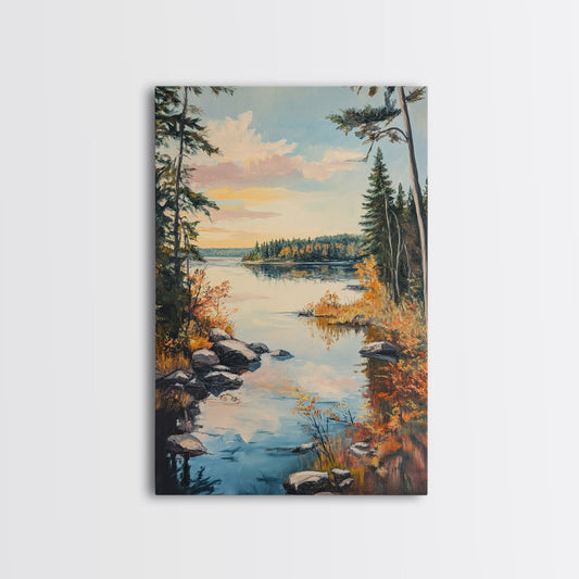 Acadia National Park Oil Painting Print, Maine Oil Painting, Nautical Coastal Decor, National Park Art, Landscape Painting, Cabin Decor