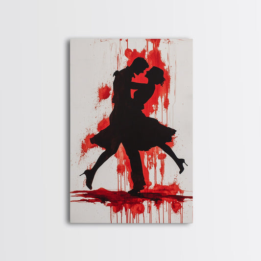 Couple Painting Print, Couple Dancing The Tango, Canvas Print, Wedding Decoration, Wedding Gift, Couple Art, Dancing Couple Art