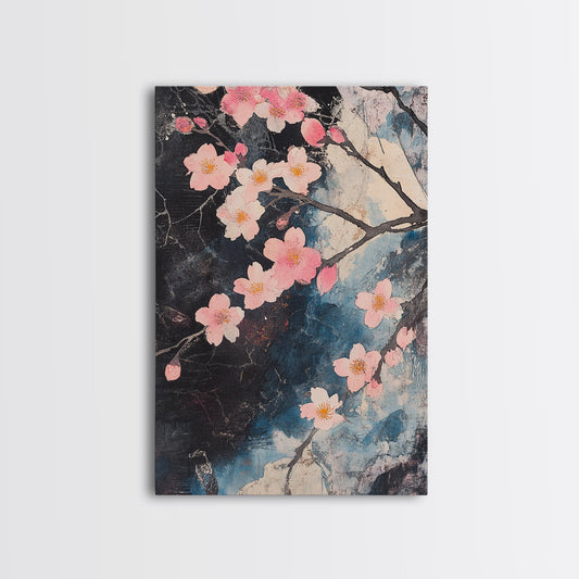 Cherry Blossom Watercolor Painting Print, Watercolor Flowers, Floral Decor, Japanese Flower Botanical Art, Sakura Painting Spring Wall Art