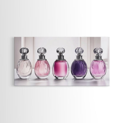 Perfume Bottles Canvas Print, Preppy Dorm Room Decor, Perfume Bottles Painting, Girl's Room Art, Gift For Her, Gift For Daughter or Mom