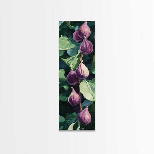 Canvas Print Figs and Leaves Painting Rustic Kitchen Art Farmhouse Decor Botanical Prints Food Review Wall Art