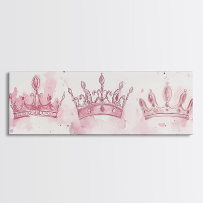Crown Jewels Canvas Print Victorian Art Nouveau Print Pink Wall Art Bedroom Decor Light Pink Wall Art Feminine Glam Decor Gift