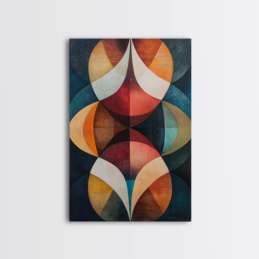Colorful Geometric Wall Art Canvas Print Abstract Shapes Living Room Art Boho Home Decor Modern Art Gift Bedroom Accent Artwork