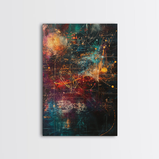 Cosmic Science Canvas Print Abstract Scientific Artwork Universe Wall Art Therapy Art Modern Space Decor Astronomy Lover Gift