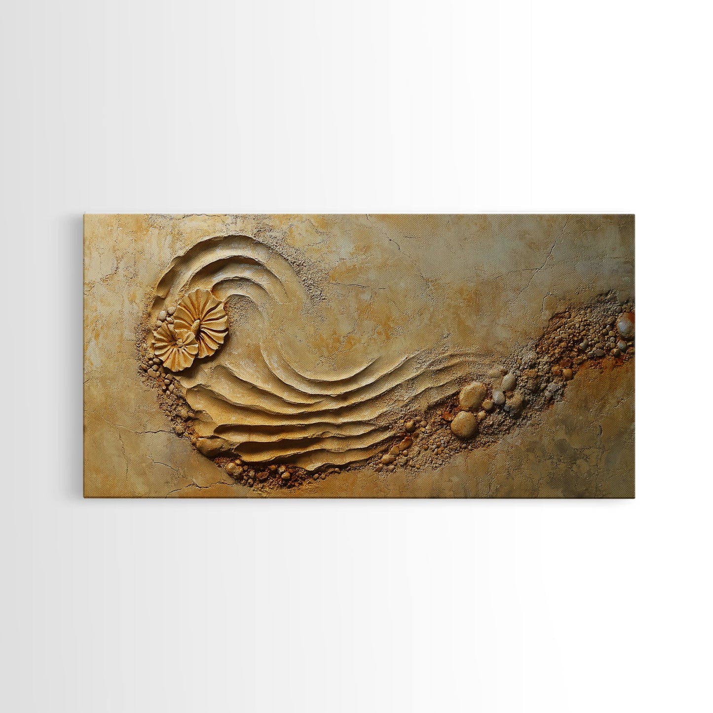 Textured Wave Art, Coastal Decor, Beach House Wall Art, Nautical Painting, Framed Canvas Print, Ocean Inspired Art, Rustic Wall Art