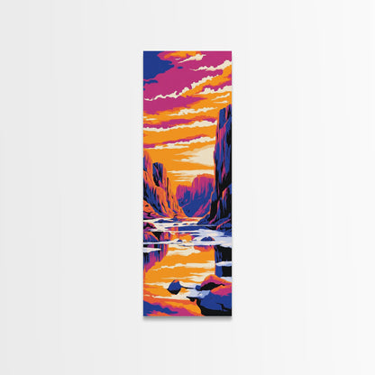 Ocean Wave, Surfing Art, Coastal Wall Decor, Beach Vibes, Canvas Print, Nautical Home Decor, Bedroom Wall Art