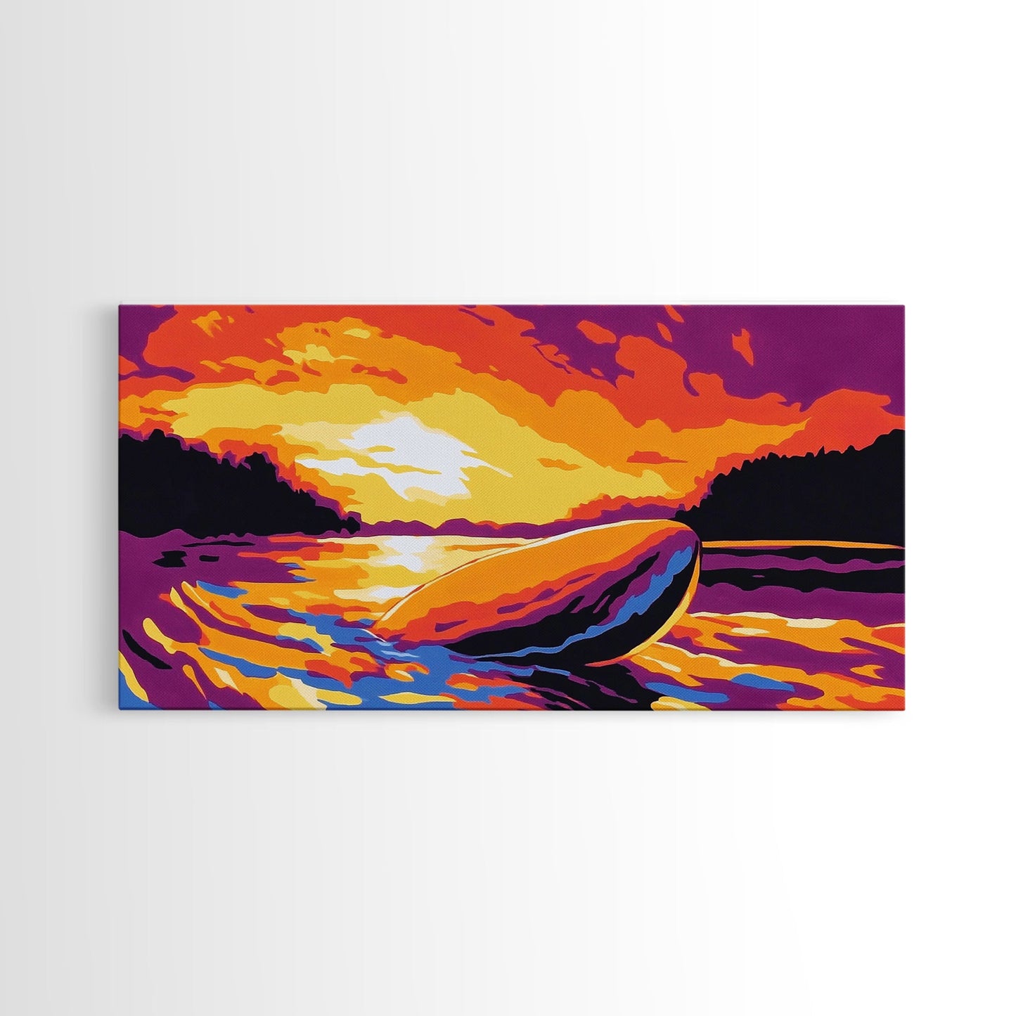 Whiskey Bottle, Sunset Reflection, Framed Canvas Print, Rustic Bar Art, Dramatic Home Art, Vibrant Wall Decor, Dining Room Wall Art