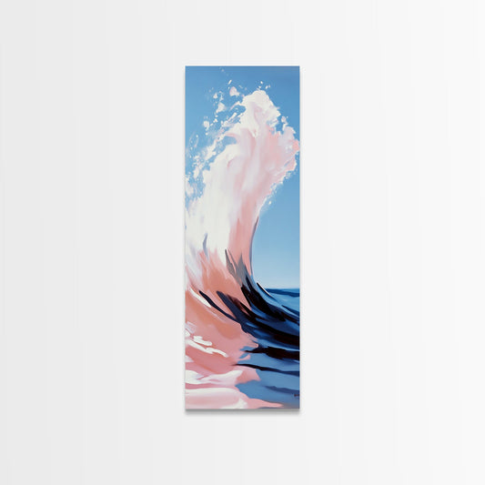 Ocean Wave, Abstract Seascape, Coastal Art, Framed Canvas Print, Modern Beach Wall Art, Minimalist Wave Painting, Living Room Wall Art