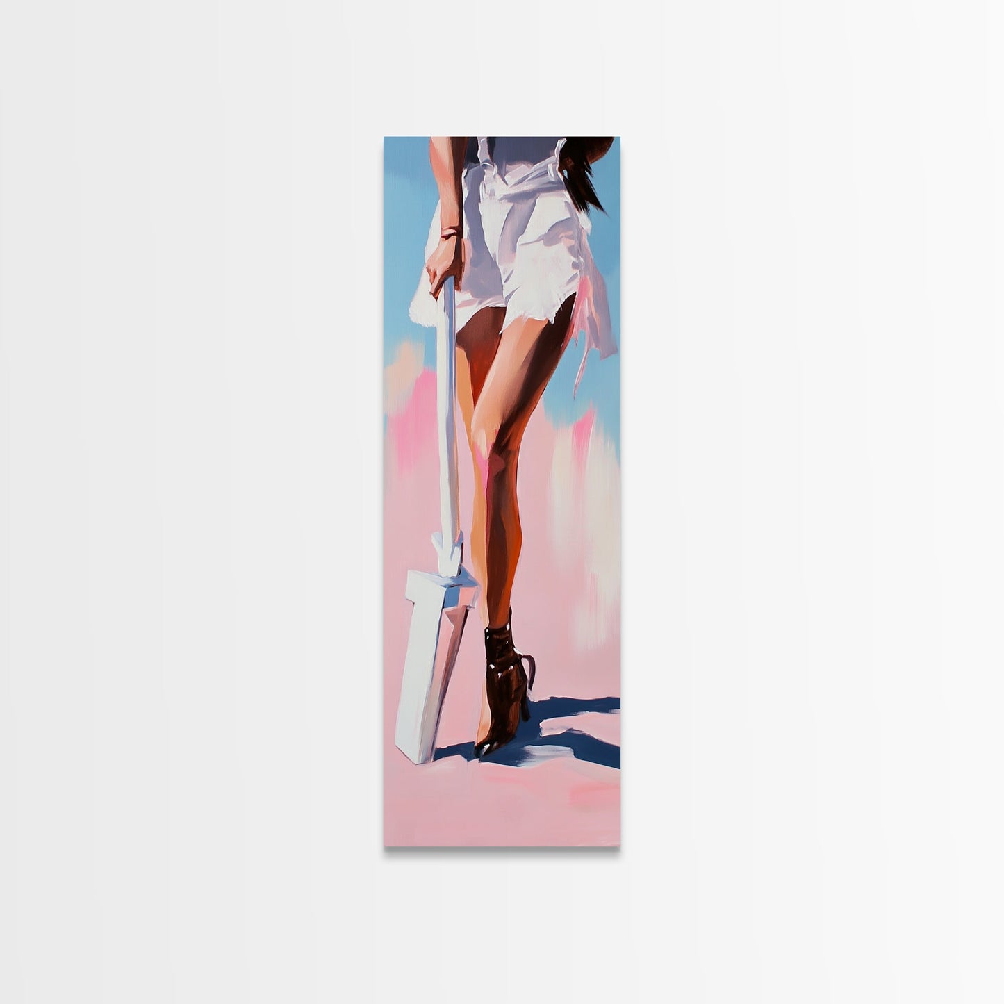 Beach Legs, Summer Vibes, Fashion Wall Art, Modern Minimalist Decor, Coastal Aesthetic, Chic Home Style, Framed Canvas Print