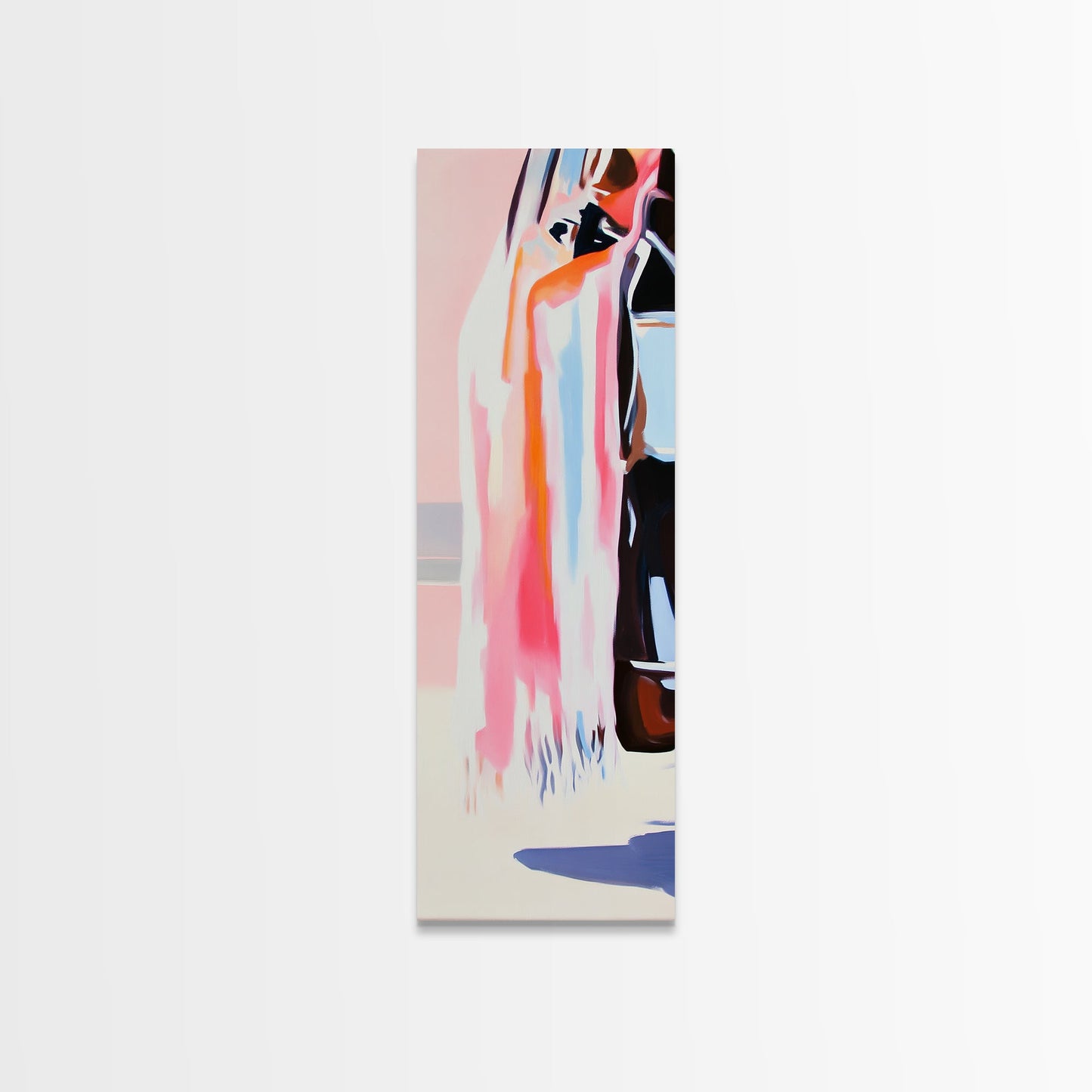 Vibrant Textures, Abstract Fashion Art, Bold Color Splashes, Modern Aesthetic, Trendy Wall Decor, Artistic Expression, Framed Canvas Print