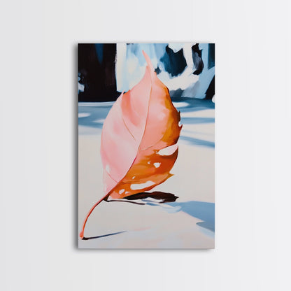 Autumn Leaf, Seasonal Art, Nature Wall Decor, Canvas Print, Fall Home Decor, Minimalist Artwork, Botanical Art, Bedroom Wall Art