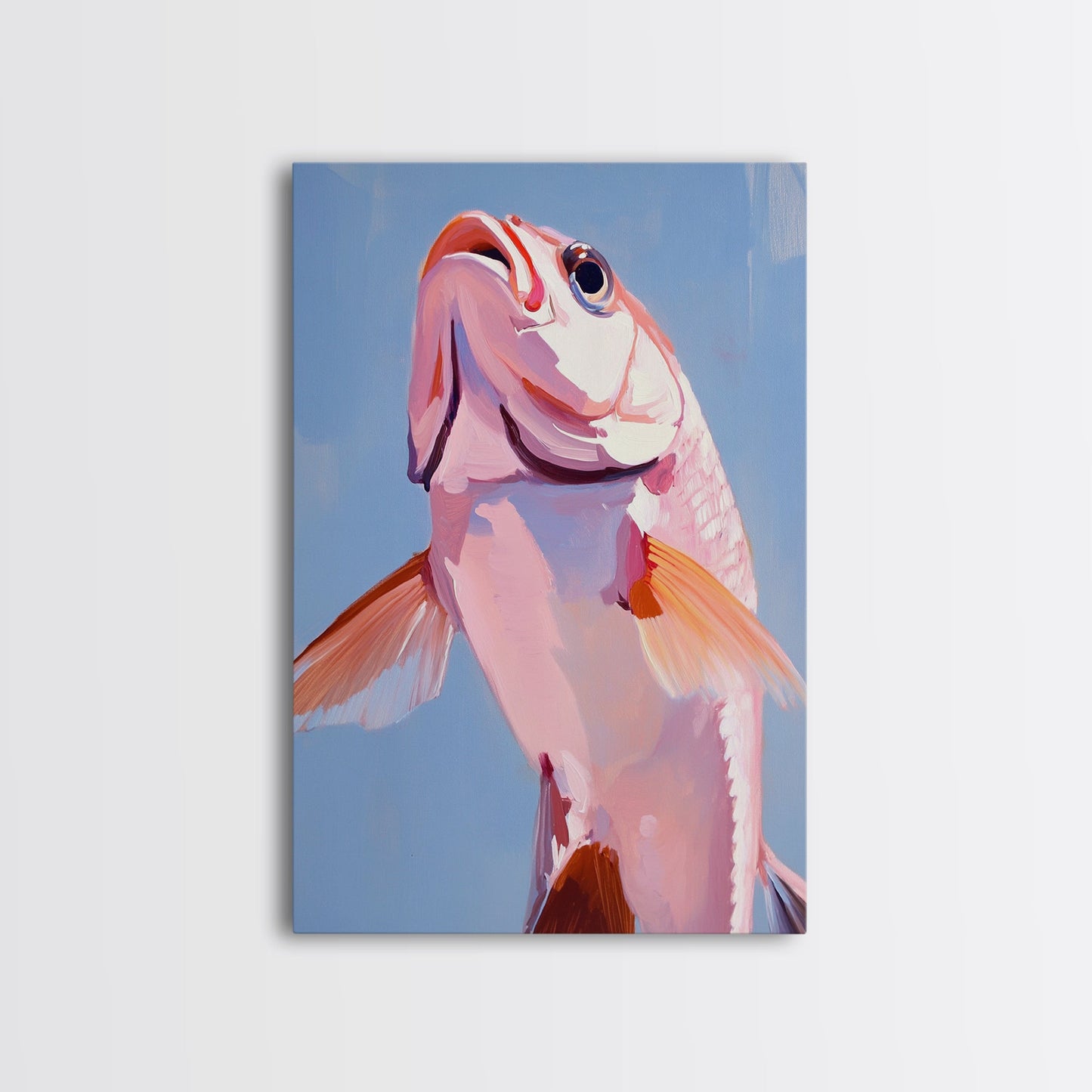 Redfish, Fishing Art, Coastal Decor, Nautical Wall Art, Framed Canvas Print, Beach House Art, Sport Fishing, Ocean Aesthetic