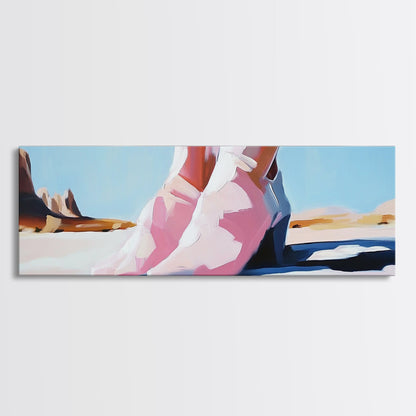 Steps, Western Art, Desert Landscape, Canvas Print, Modern Southwest Decor, Minimalist Desert Painting, Living Room Wall Art