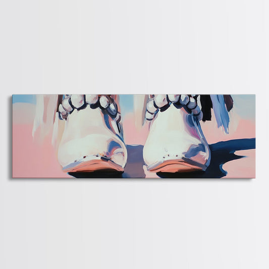 Bohemian Sandals, Chic Summer, Beach Vibes, Fashion Canvas Print, Bedroom Wall Art, Coastal Aesthetic, Trendy Boho Decor