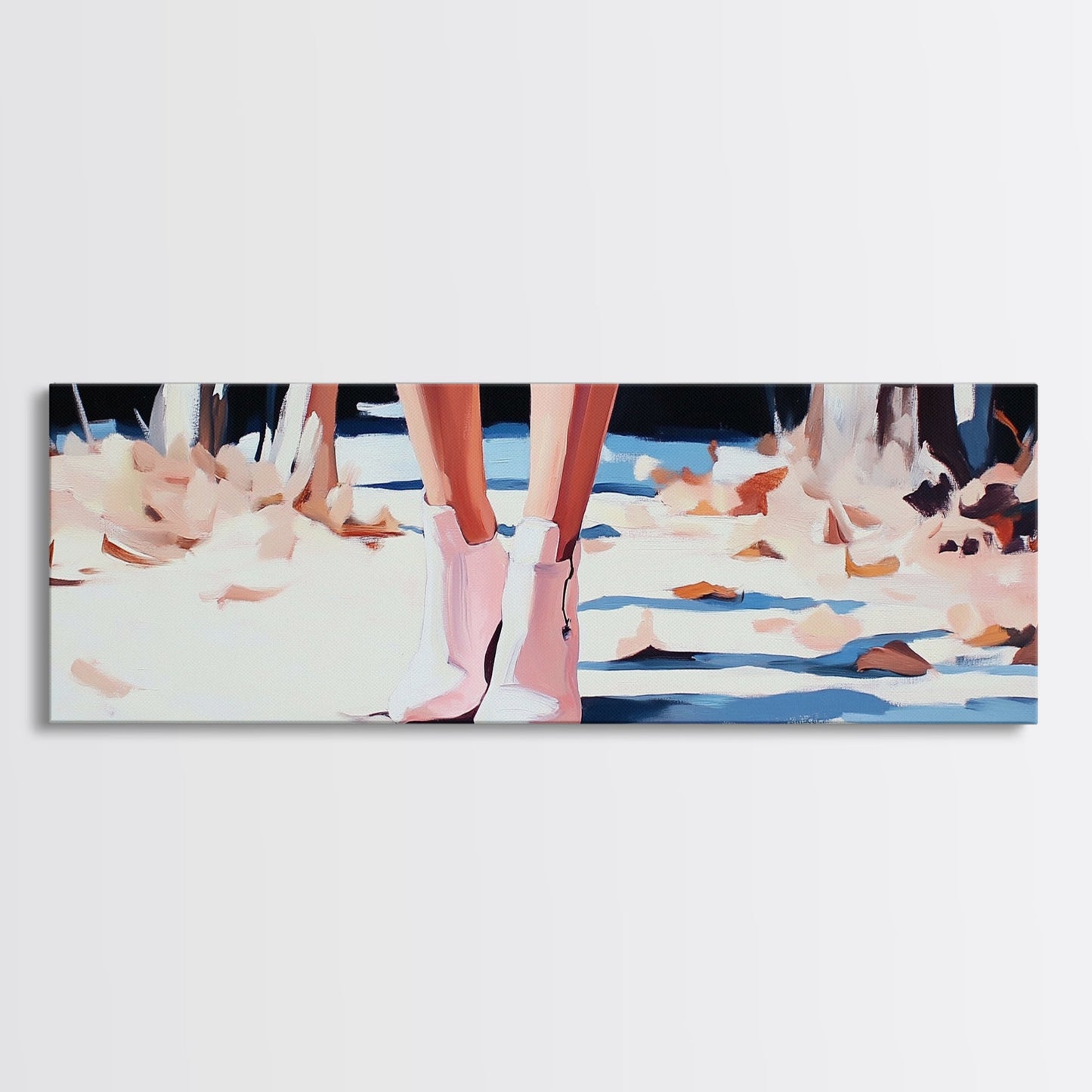 Autumn Steps, Fall Aesthetic, Cozy Vibes, Framed Canvas Print, Rustic Wall Art, Warm Tones, Bedroom Decor, Nature Inspired Artwork