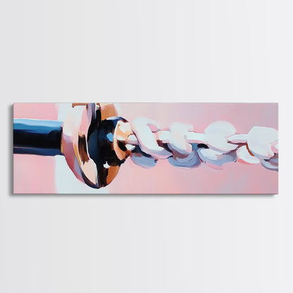 Nautical Rope, Maritime Charm, Coastal Decor, Framed Canvas Print, Ocean-Inspired Art, Minimalist Wall Art, Seaside Home Design