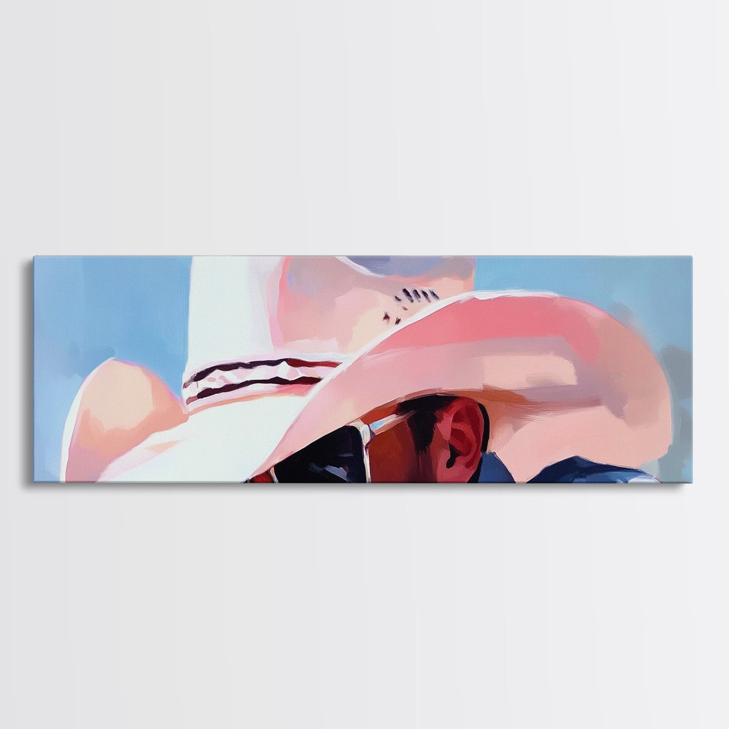 Cowboy Portrait, Western Aesthetic, Rustic Country Art, Canvas Print, Southern Style, Vintage Americana, Man Cave Wall Art