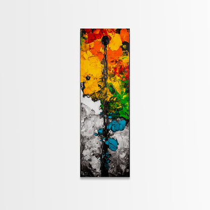 Abstract Floral, Modern Texture, Canvas Print, Vibrant Home Decor, Expressionist Art, Statement Wall Art, Living Room Painting