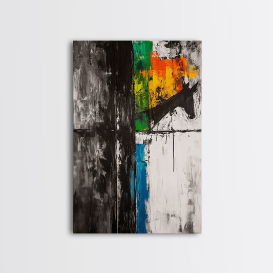 Abstract Horse, Bold Colors, Contemporary Art, Expressionist Painting, Canvas Print, Farmhouse Wall Art, Rustic Decor, Living Room Art