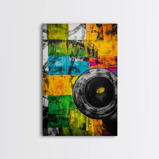 Abstract Color Blocks, modern abstract art, geometric wall art, vibrant home decor, bold color painting, framed canvas print, office art