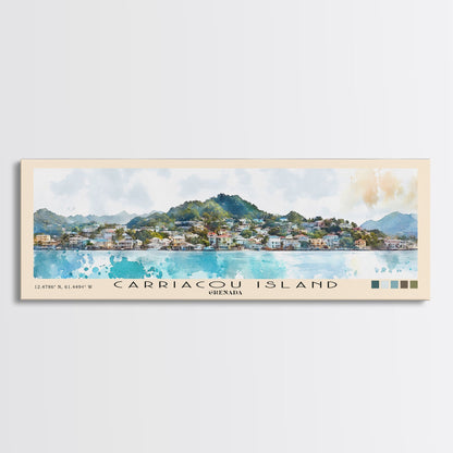 Carriacou Island, Grenada Watercolor Beach Print, Vacation Gift, Grenada Wall Art, Beach Painting, Beach Decor, Beach Painting