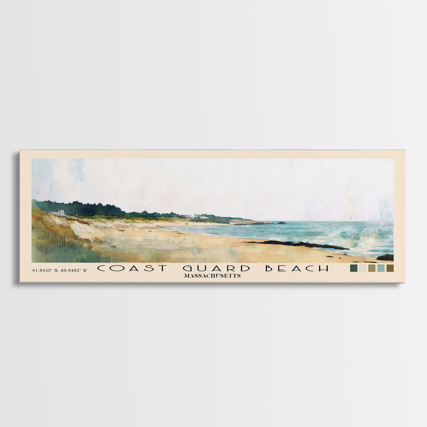 Coast Guard Beach, Massachusetts Watercolor Beach Print, Vacation Gift, Massachusetts Wall Art, Beach Painting, Beach Decor, Beach Painting