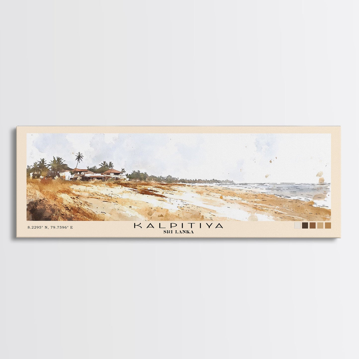 Kalpitiya, Sri Lanka Watercolor Beach Print, Vacation Gift, Sri Lanka Wall Art, Beach Painting, Beach Decor, Beach Painting