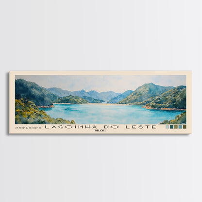 Lagoinha do Leste, Brazil Watercolor Beach Print, Vacation Gift, Brazil Wall Art, Beach Painting, Beach Decor, Beach Painting