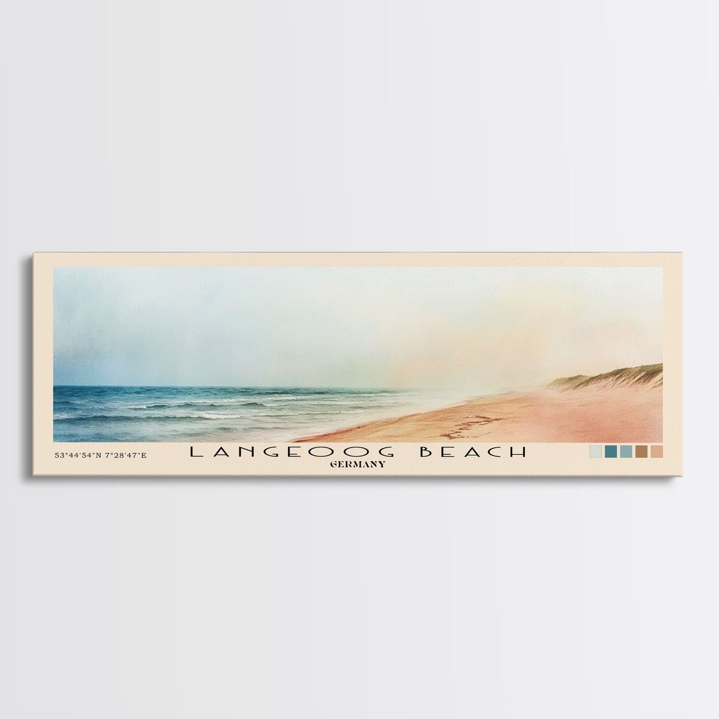 Langeoog Beach, Germany Watercolor Beach Print, Vacation Gift, Germany Wall Art, Beach Painting, Beach Decor, Beach Painting