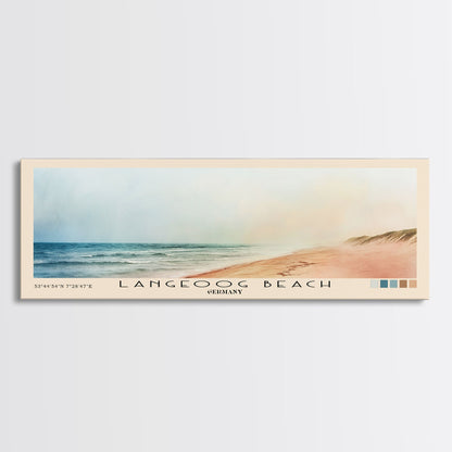 Langeoog Beach, Germany Watercolor Beach Print, Vacation Gift, Germany Wall Art, Beach Painting, Beach Decor, Beach Painting